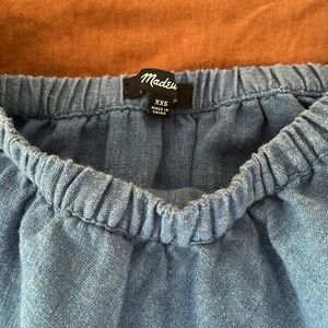 MADEWELL denim linen dress size XXS